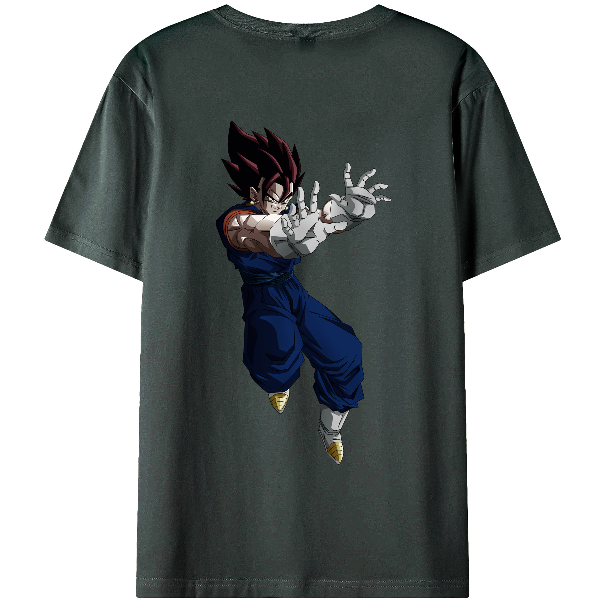 （画像用） ドラゴンボール ベジット DRAGON BALL Vegetto 綿100％ メンズ半袖Tシャツ（バックプリント） 通気性